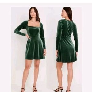 Old Navy Green Velvet Dress